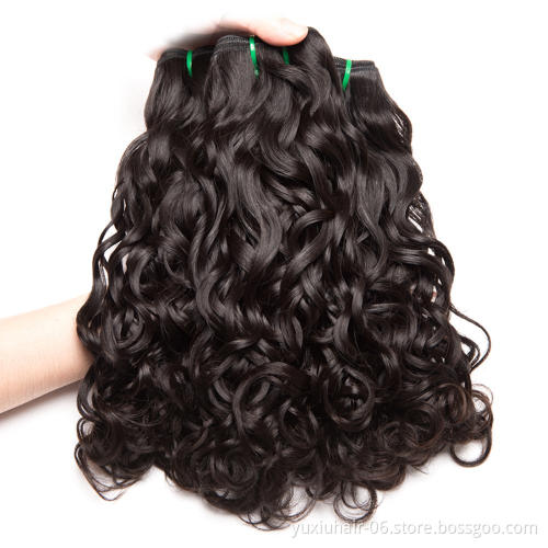 Water Wave Brazilian Virgin Remy Hair Extension Wavy Hair 3 Bundles With Closure Cuticle Aligned Hair No Shedding